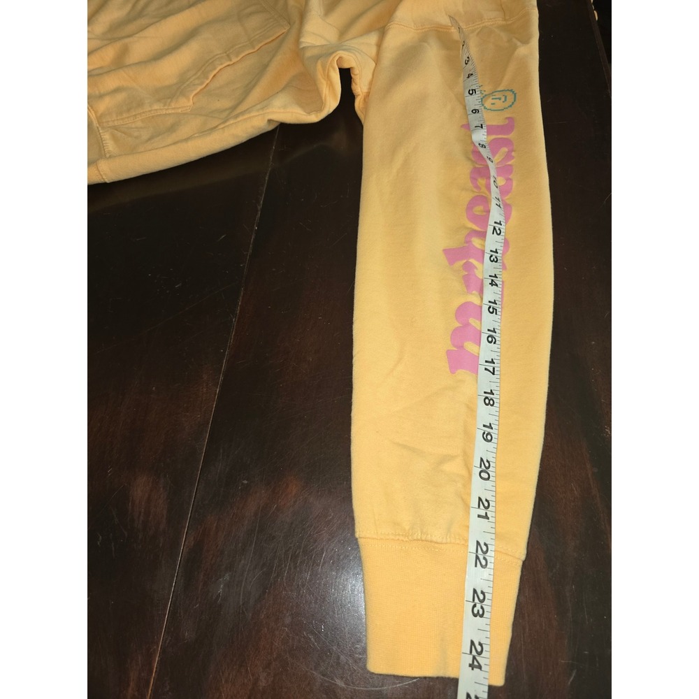 Mr Beast Yellow Graphic Hoodie Mens Large Long Sleeve Pullover Sweatshirt Logo - Picture 7 of 9